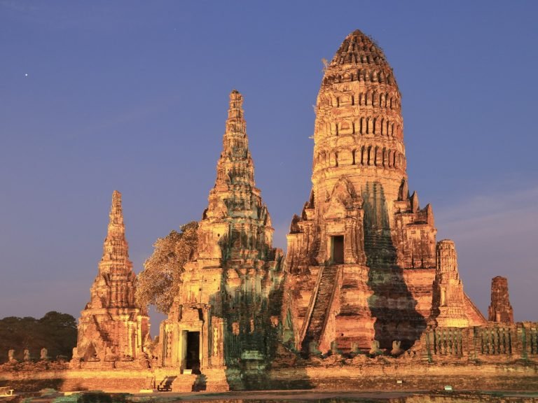 Ancient temple spires in Ayutthaya