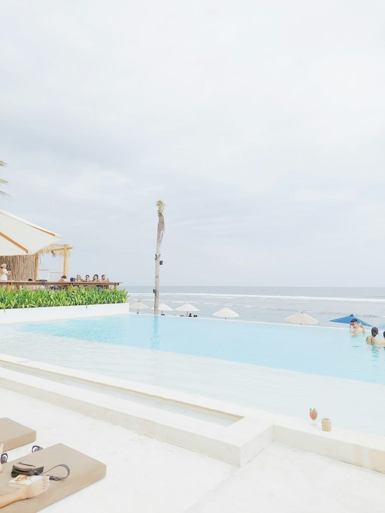 Large pool beside the beach
