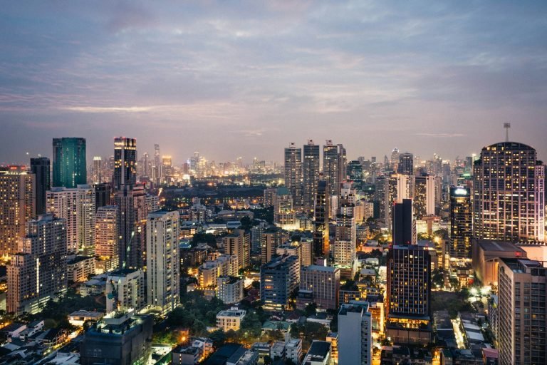 Bangkok skyline at twilight
