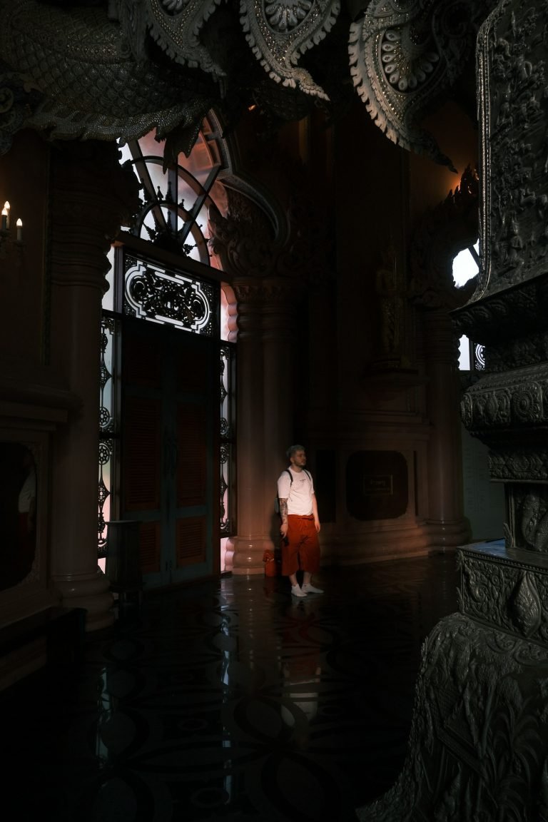 Ornate hall inside the Erawan Museum
