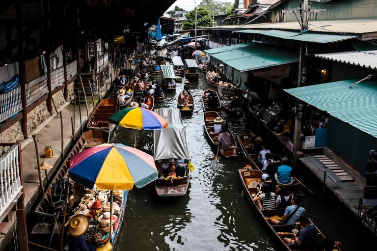 Boats at a floating market