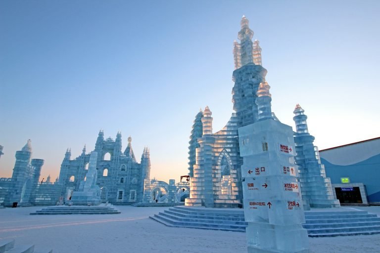 White ice castle