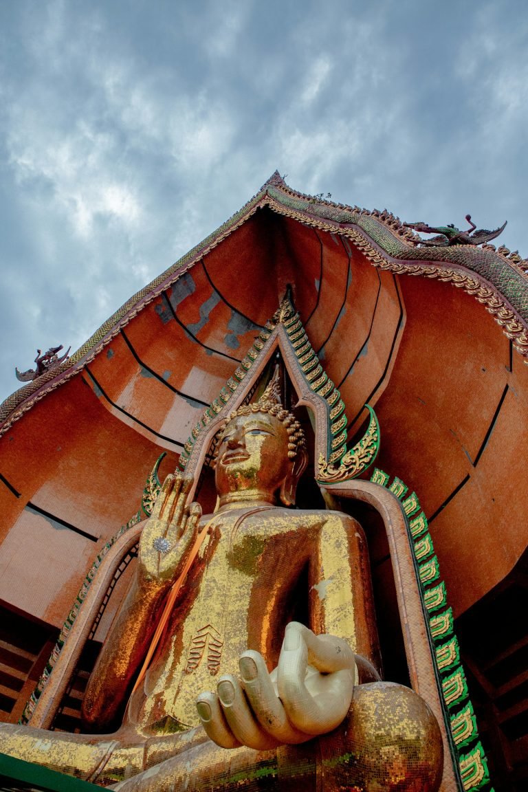 Golden Buddha on the Tiger Cave Temple summit