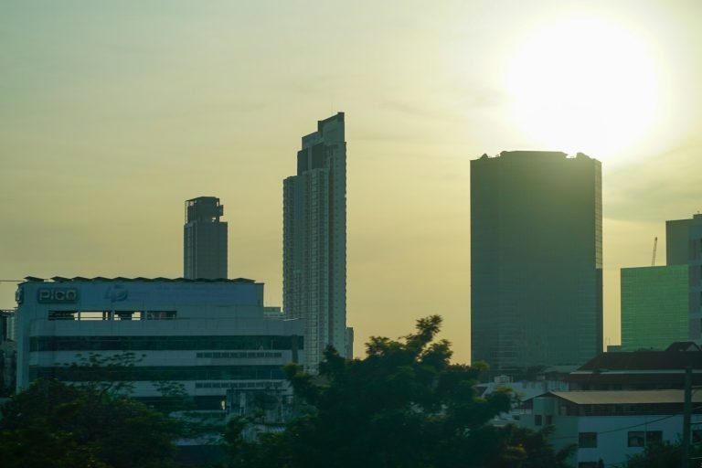 Sunset over the Pattaya skyline