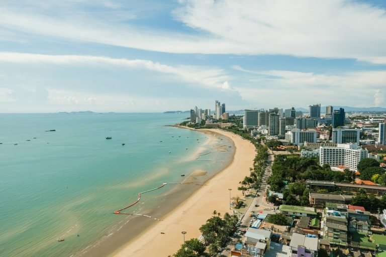 Aerial view of Pattaya by the sea