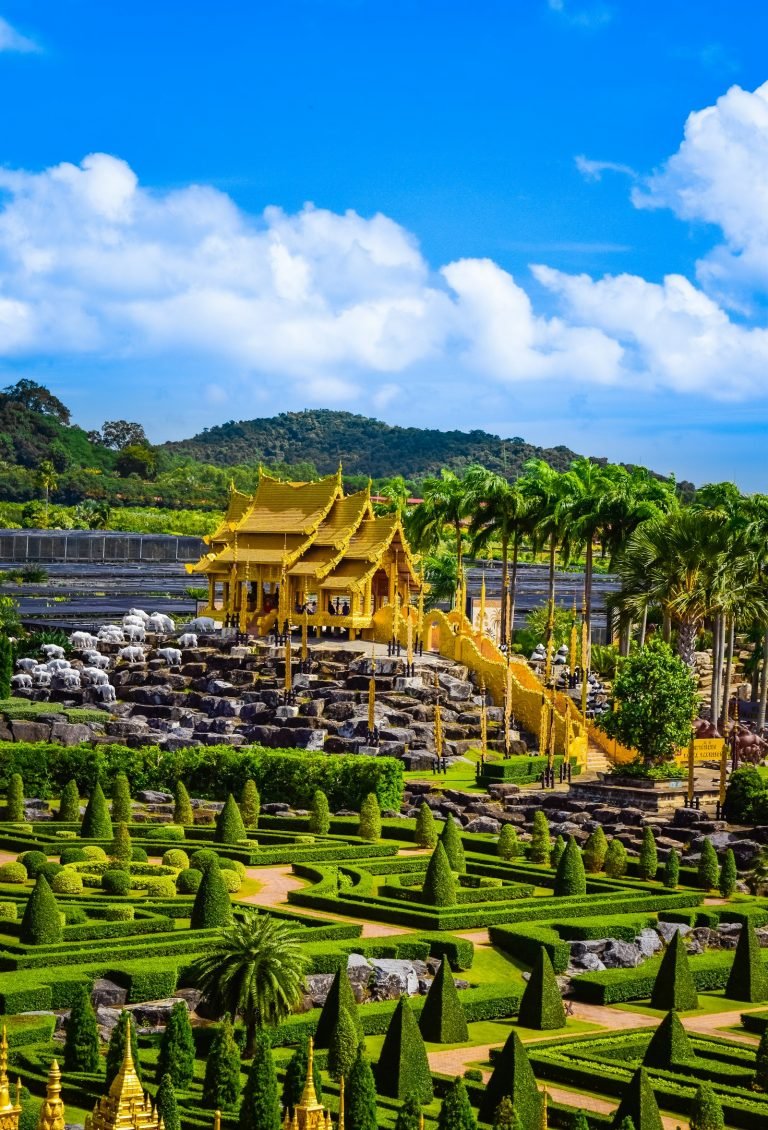 Landscaped tropical garden